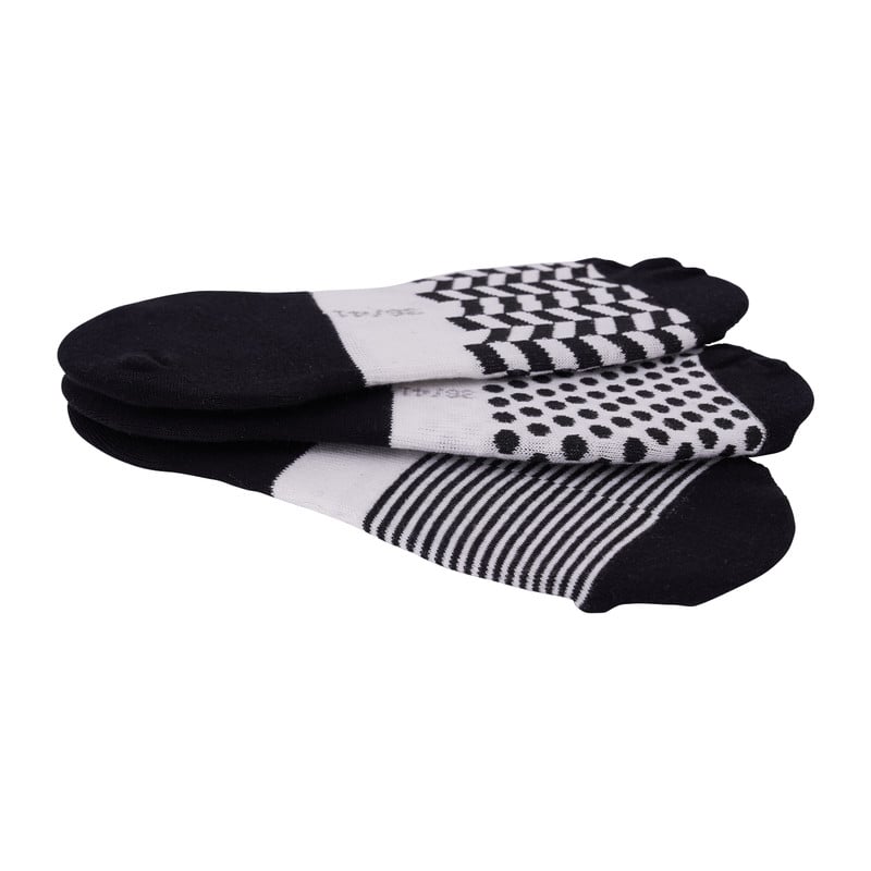 Sneakersokken 36/41 - print - 3 paar