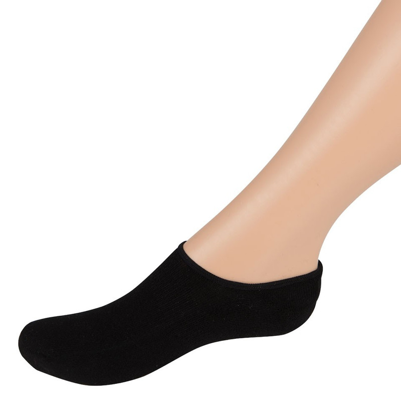 Sneaskersokken badstof 42/47 - zwart - 3 paar