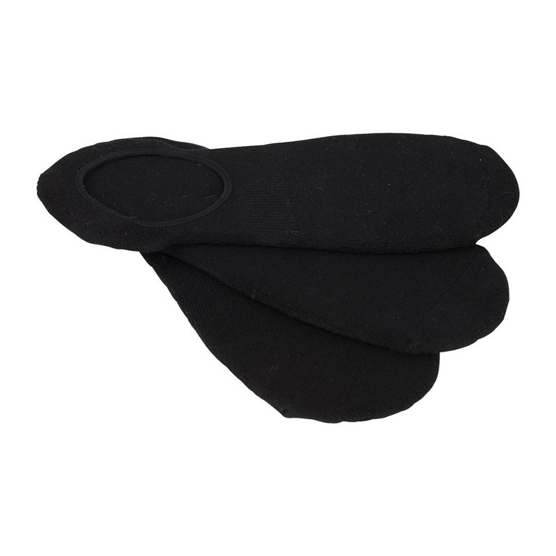 Sneaskersokken badstof 42/47 - zwart - 3 paar