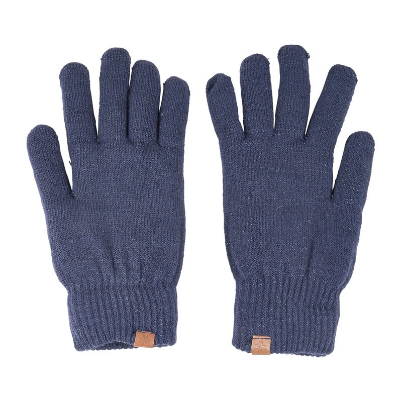 Dames handschoenen - blauw glitter