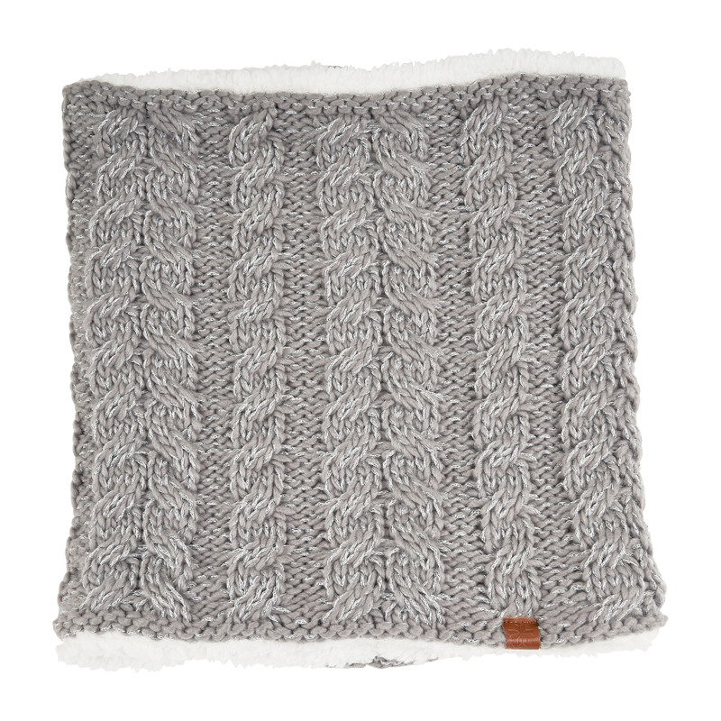 Dames skicol - grijs glitter