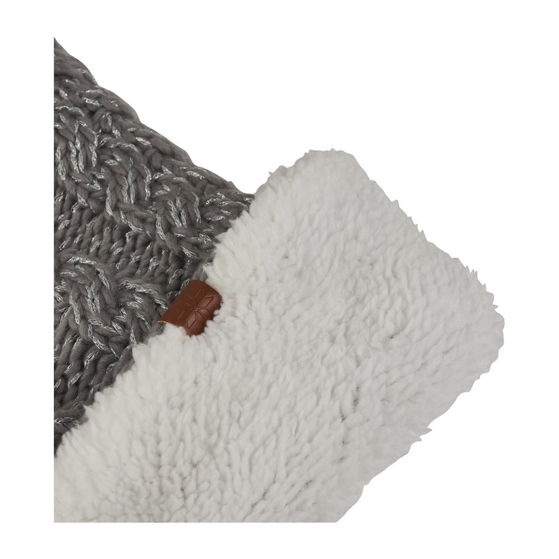 Dames skicol - grijs glitter