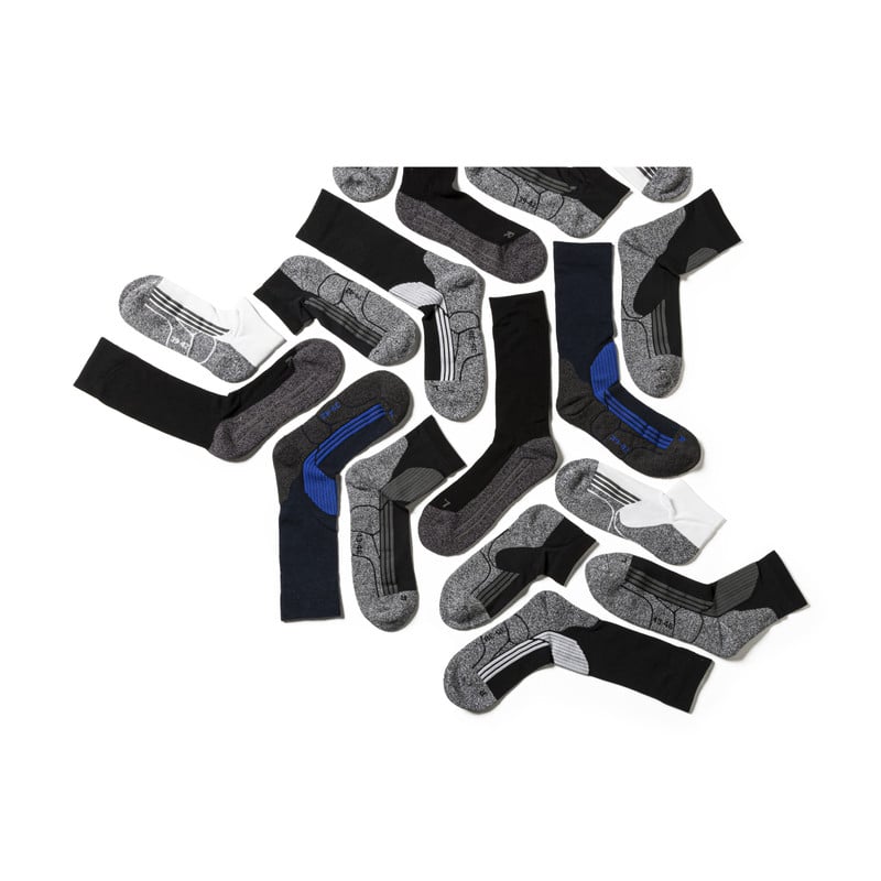 Coolmax enkelsokken - 35/38 - wit/grijs - 2 paar