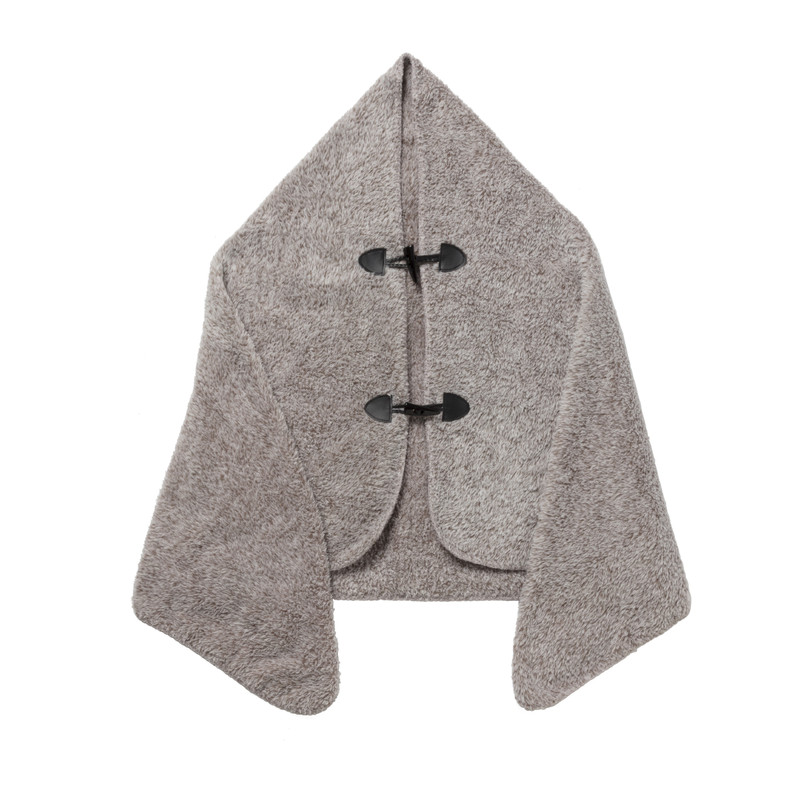 Cape gemeleerd - taupe - 150x70 cm