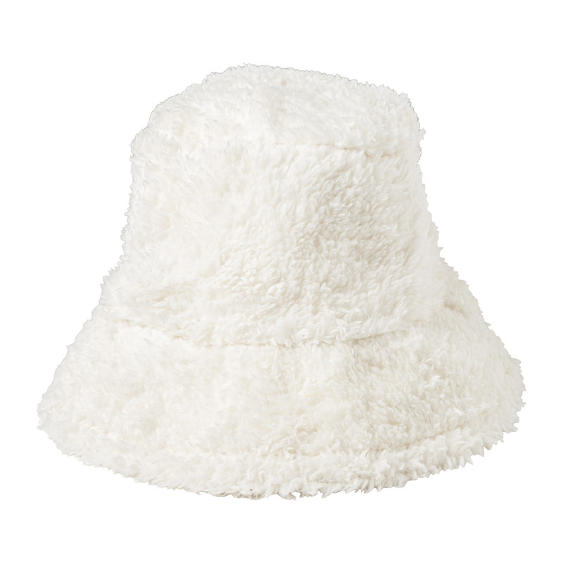 Bucket hat teddy - wit - one size