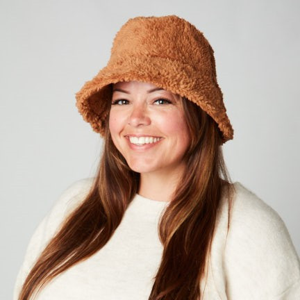 Bucket hat teddy - bruin - one size