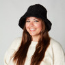 Bucket hat  teddy - zwart - one size