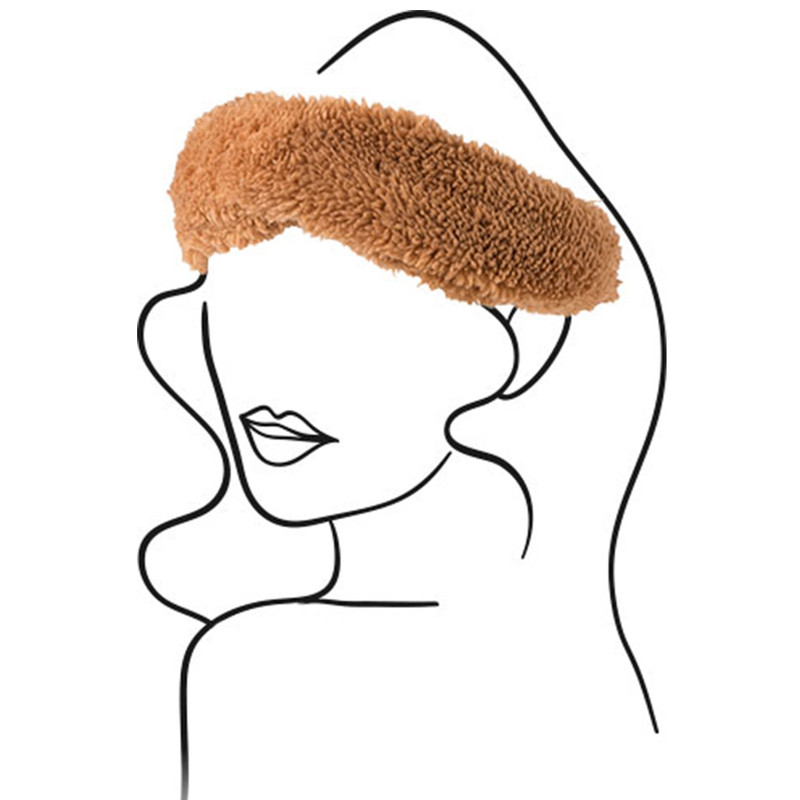 Hoofdband teddy - bruin - one size