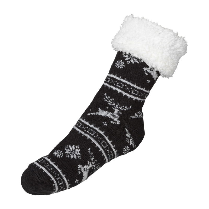 Huissokken noors - zwart - one size