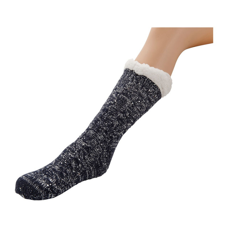 Huissokken glitter - maat 39-41 - blauw