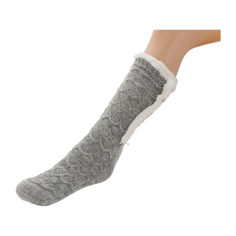 Huissokken gemeleerd - maat 39-41 - grijs