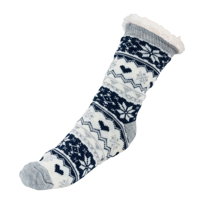 Huissokken Noors - blauw - maat 36/41