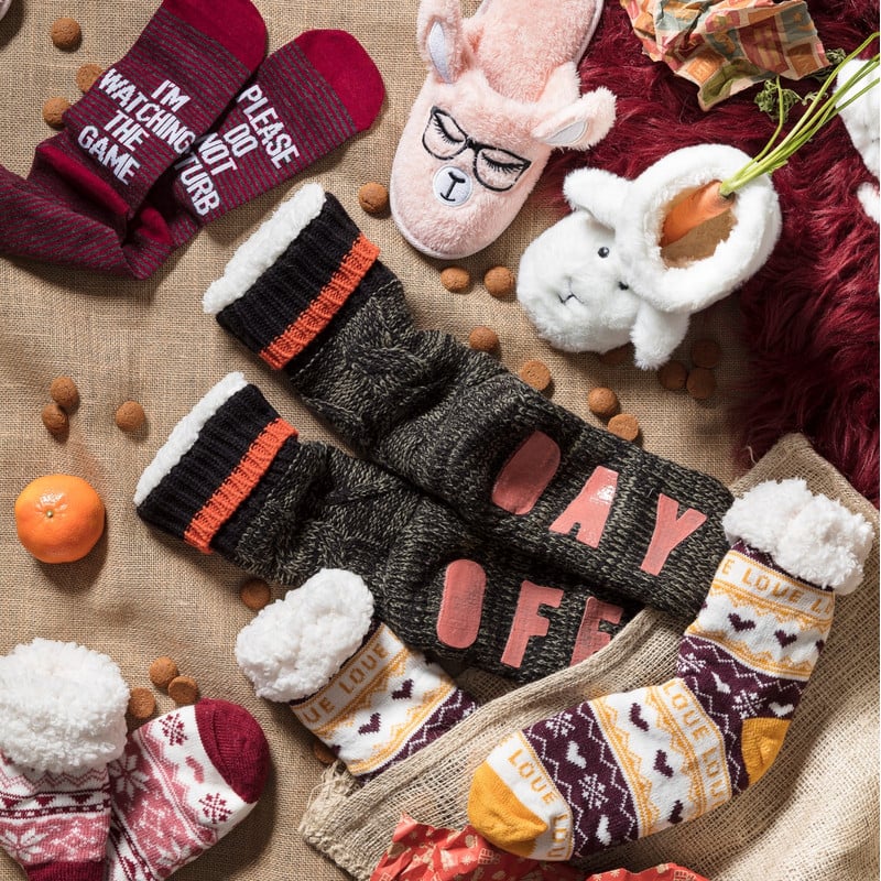 Huissokken Noors - blauw - maat 36/41