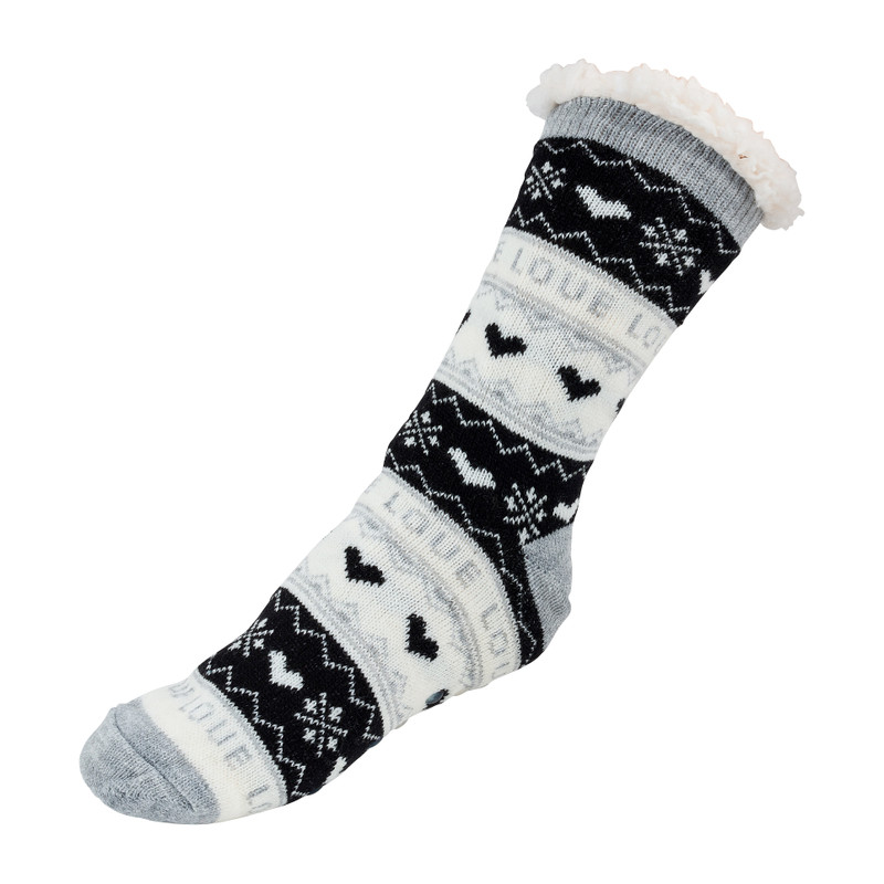 Huissokken love - zwart - maat 36/41