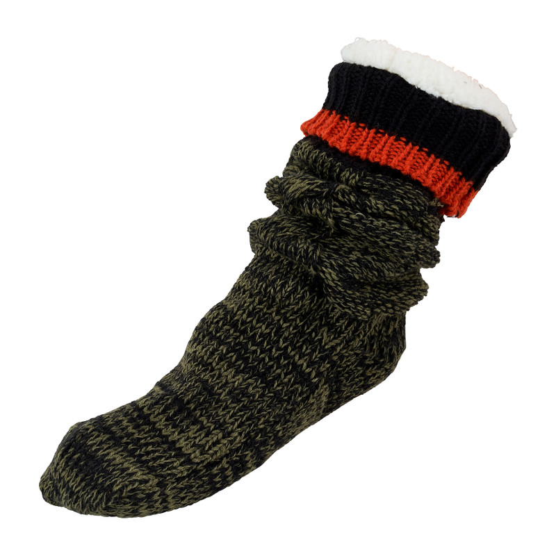 Huissokken loungewear - zwart/oranje - maat 41/46