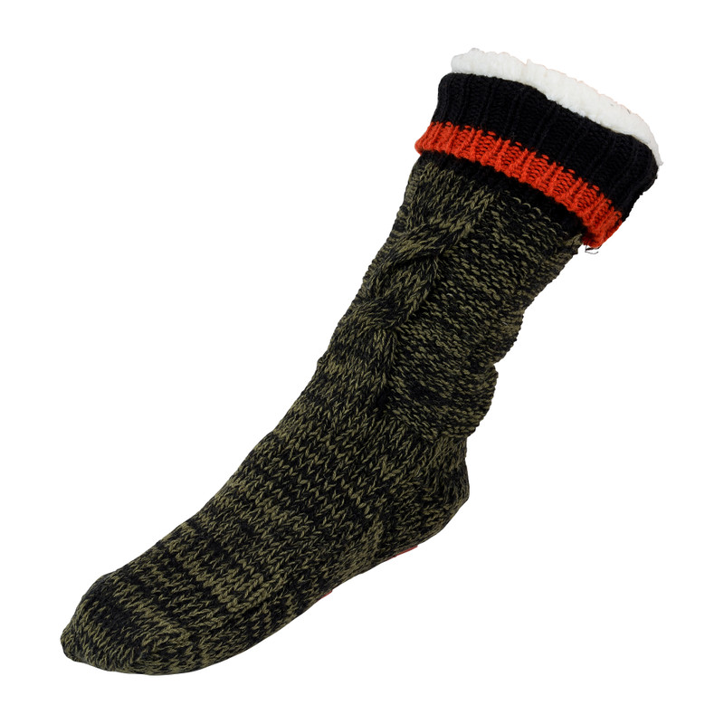 Huissokken loungewear - zwart/oranje - maat 41/46