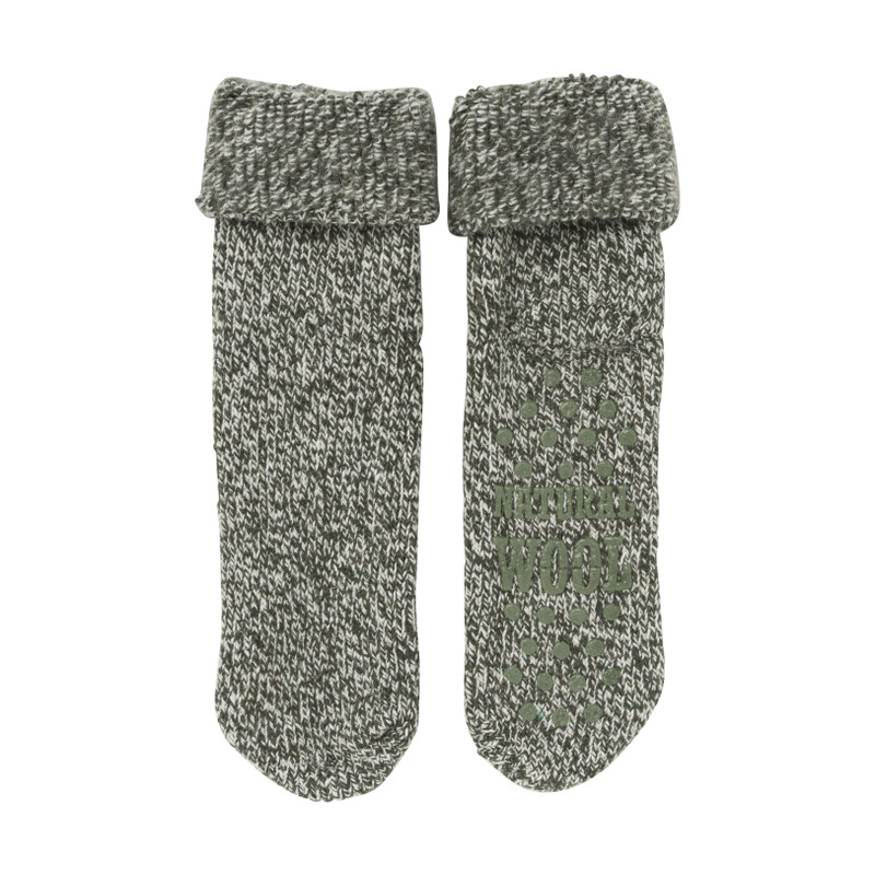 Wollen sokken - donkergroen - maat 43-46