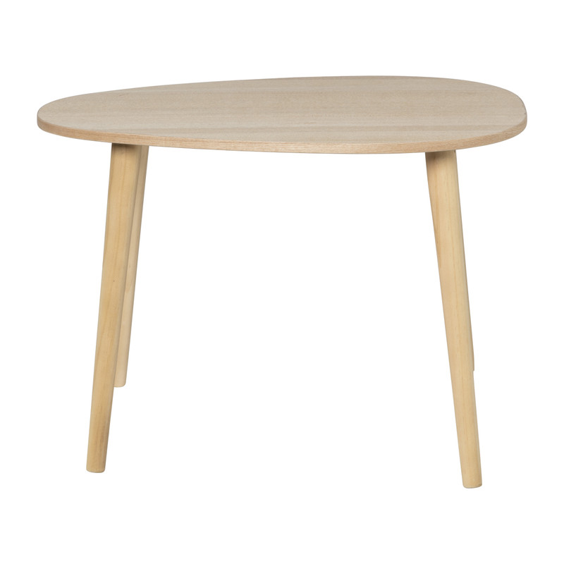 Bijzettafel lund ovaal - naturel - 58x40x40 cm