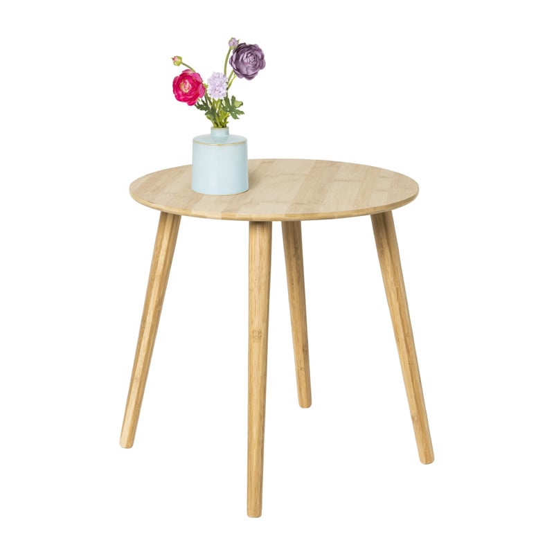 Bijzettafel bamboe Manou - naturel - ø45x45 cm