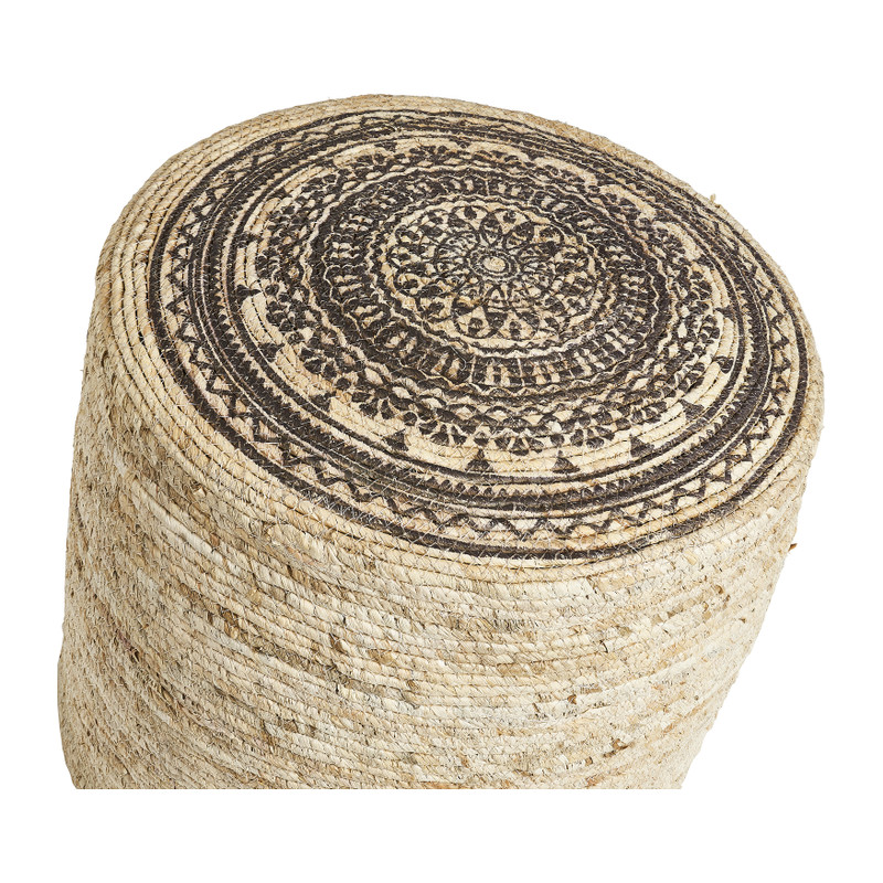 Poef riet - mandala - ⌀47x45 cm 