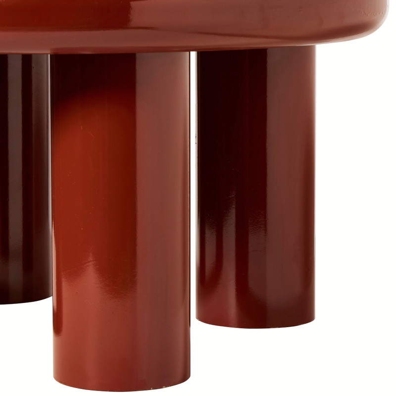 Salontafel Mira - rood - ø60x33 cm