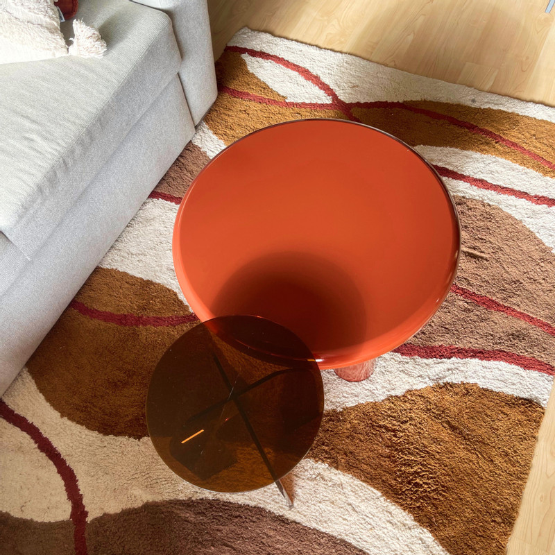 Salontafel Mira - rood - ø60x33 cm