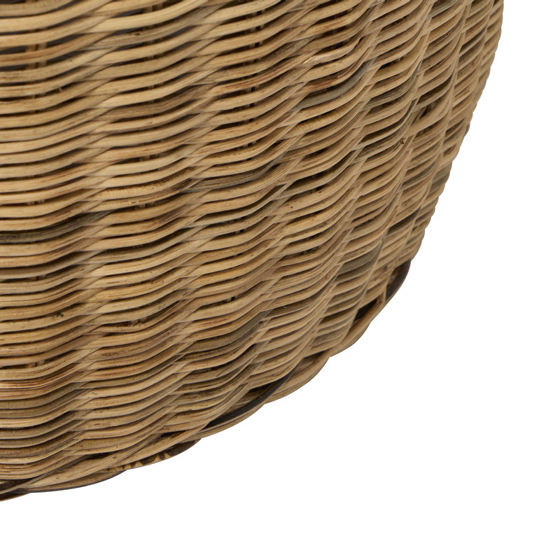 Bijzettafel rotan rond - naturel - ø42x44 cm