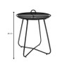 Bijzettafel antraciet - metaal - ø40x46 cm