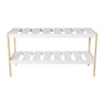 Schoenenrek 2-laags - bamboe - 36x70x26 cm