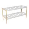 Schoenenrek 2-laags - bamboe - 36x70x26 cm