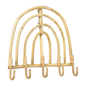 Rotan kapstok - bruin - 40x36x7.5 cm