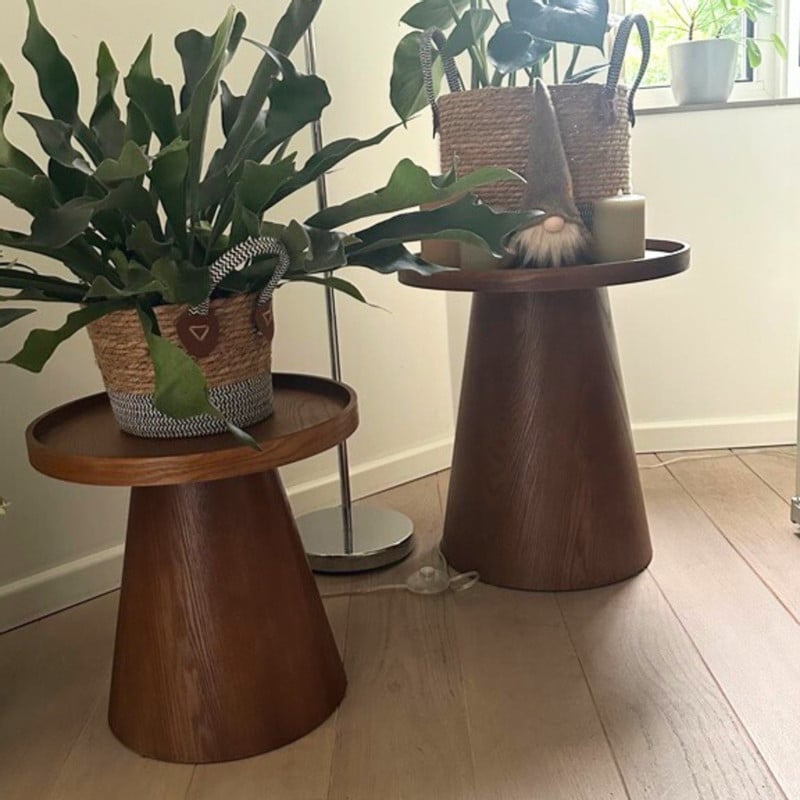 Bijzettafel Rondo groot - bruin - ø45x50 cm