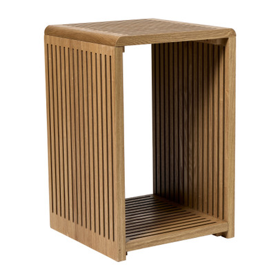 Bijzettafel Japandi hoog - bruin - 60x39x39 cm