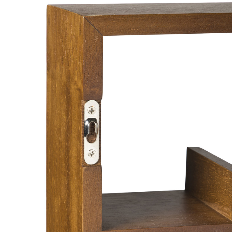 Wandkast voor 23 mokken - bruin - 63.5x48x9 cm