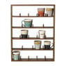Wandkast voor 23 mokken - bruin - 63.5x48x9 cm