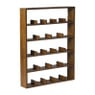 Wandkast voor 23 mokken - bruin - 63.5x48x9 cm