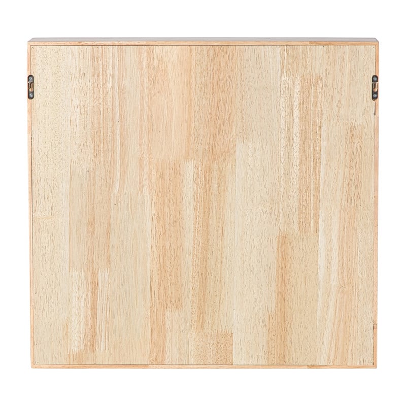 Wandkastje voor mokken met lade - bruin - 53x50x10 cm