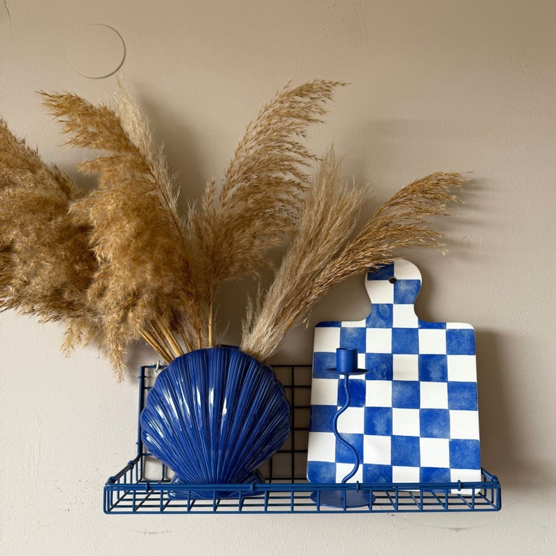 Wandrek draadwerk - blauw - 14x40x14 cm