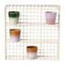 Wandrek wire 9 vakken - beige - 40x40x10 cm