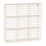 Wandrek wire 9 vakken - beige - 40x40x10 cm