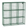 Wandrek wire 9 vakken - groen - 40x40x10 cm