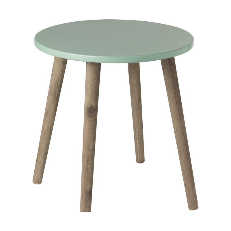 Bijzettafel Salvador - groen/bruin - ø36x41 cm