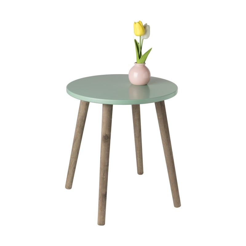 Bijzettafel Salvador - groen/bruin - ø36x41 cm