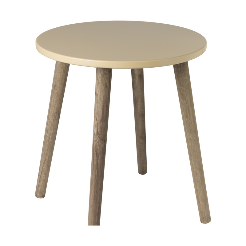 Bijzettafel Salvador - beige/bruin - ø36x41 cm