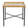 Bijzettafel bamboe/metaal - 52x52x50 cm