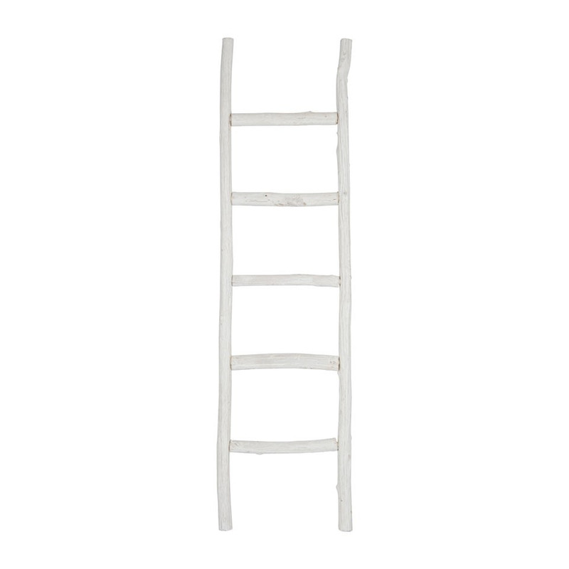 Decoratieve ladder - 170 cm - wit 