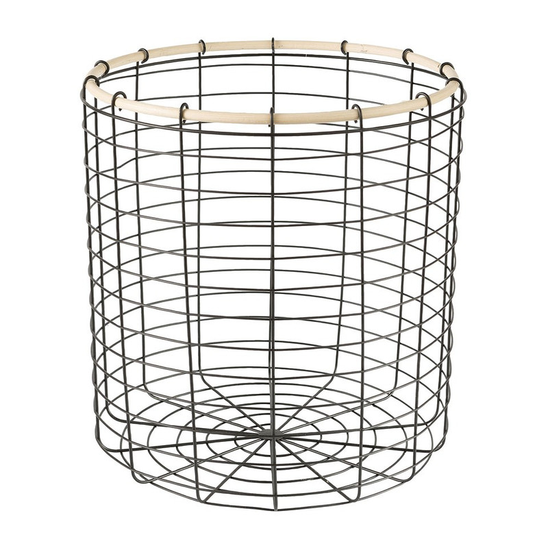 Draadmand met houten rand - 30x32 cm