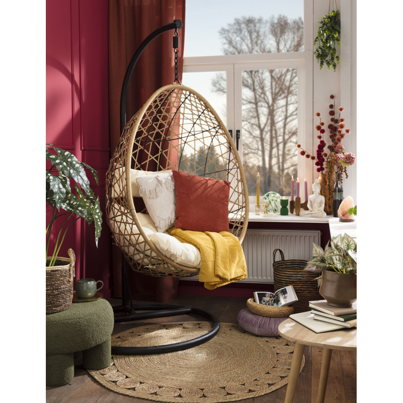 servet Storen vertegenwoordiger Hangstoel swing - naturel - 95x95x200 cm | Xenos