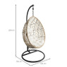 Hangstoel swing - naturel - 95x95x200 cm