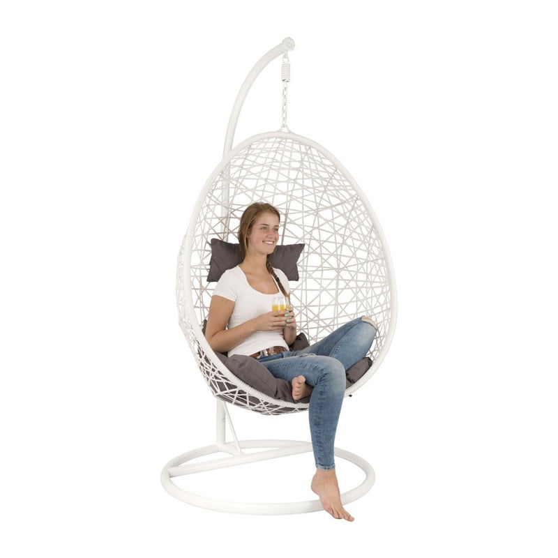 Hangstoel swing - wit - 95x95x200 cm